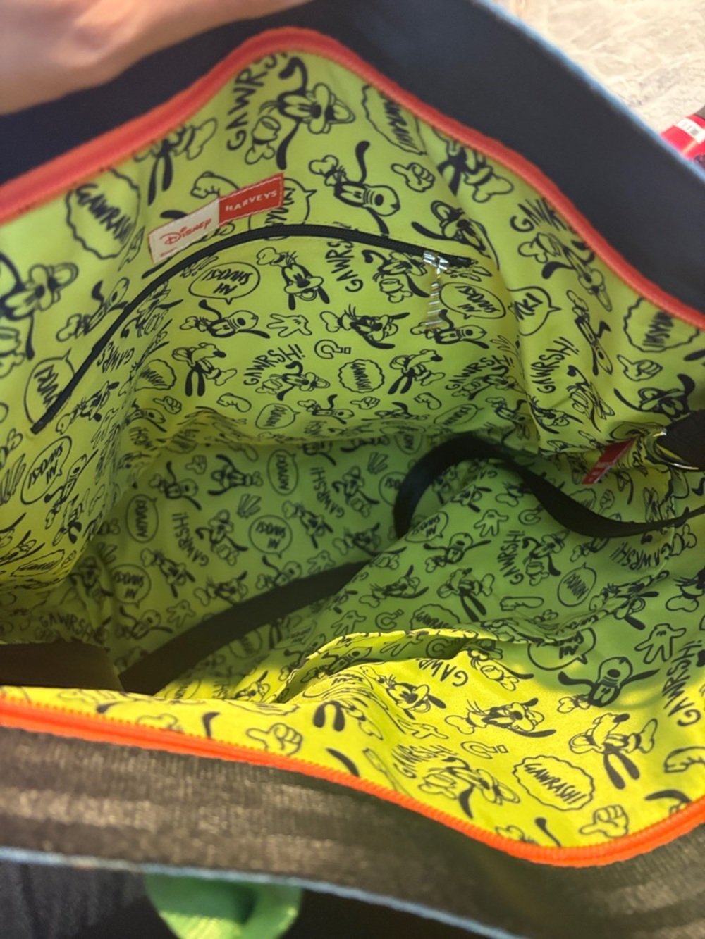 Character Print Tote Bag in Blue and Green - Picture 5 of 8